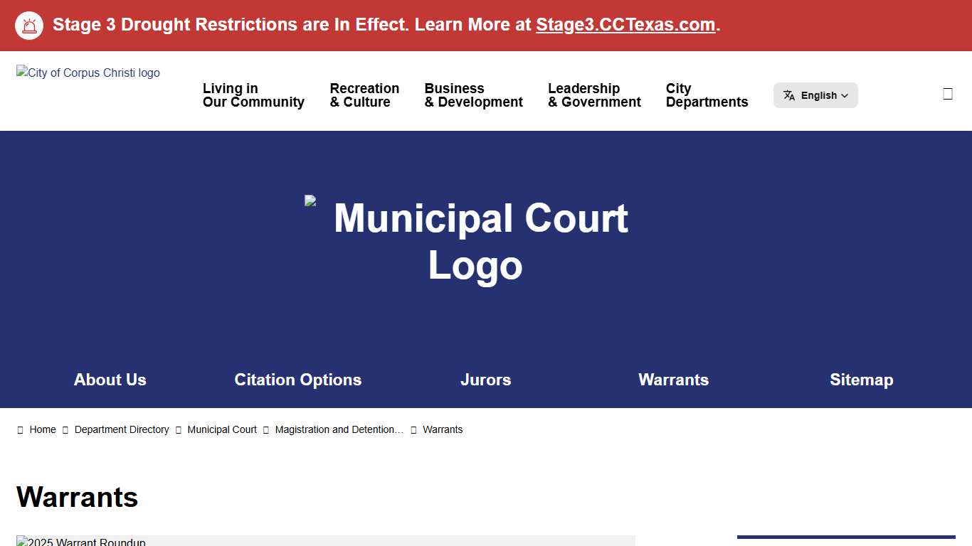 Warrants City of Corpus Christi